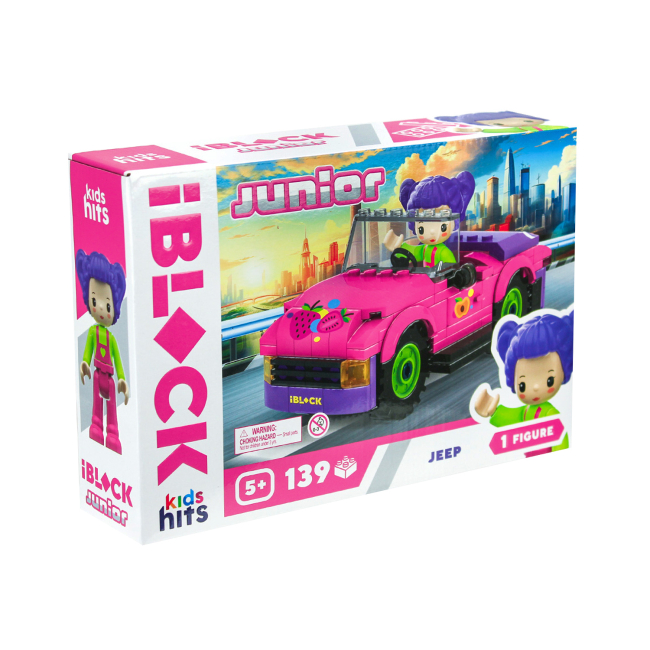 Конструктори з унікальними деталями - Конструктор IBLOCK Junior Kids hits Джип 139 деталей (KH08/012/01)#2