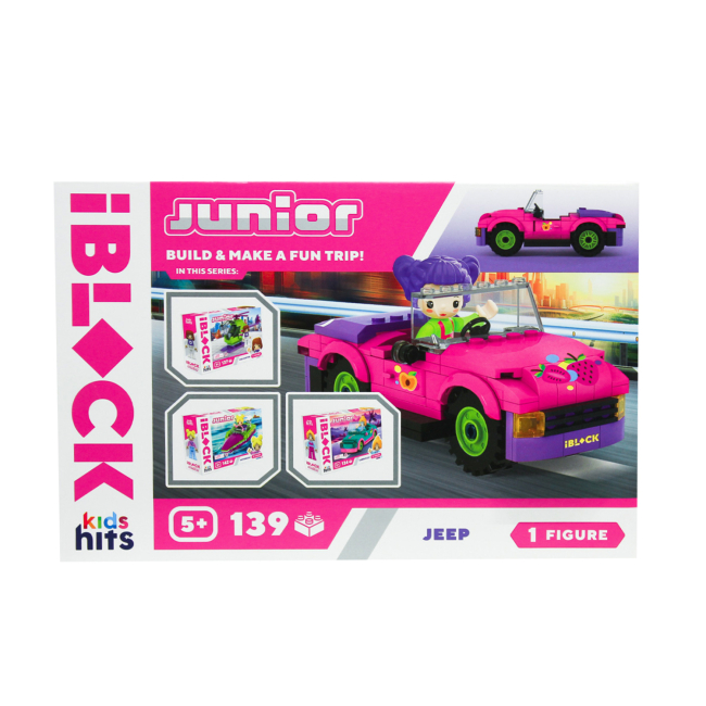 Конструктори з унікальними деталями - Конструктор IBLOCK Junior Kids hits Джип 139 деталей (KH08/012/01)#3