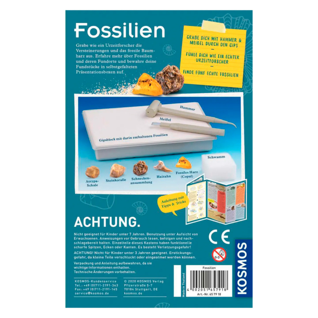 Научные игры, фокусы и опыты - Набор для исследования Kosmos Раскопка окаменелостей (4002051617226)#2