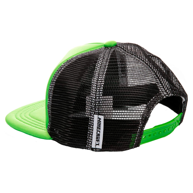 Кепки, панамки - Бейсболка J!NX Minecraft Who’s Deboss Creeper green (JINX-10370)#2