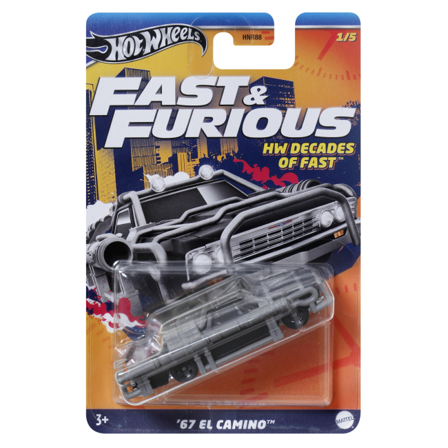 Автомоделі - Автомодель Hot Wheels Fast and Furious Форсаж 67 EL Camino чорна (HNR88/HRW41)#3