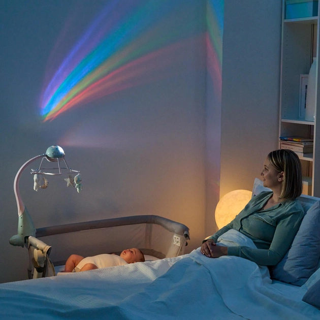 Подвески, мобили - Мобиль-проектор Chicco Радуга бежевый 3 в 1 (11041.00)#3