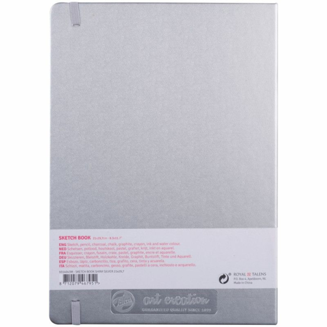 Канцтовари - Блокнот Royal Talens Shiny Silver 21 х 30 см (9314043M)#2