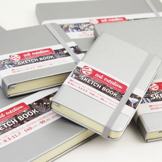 Канцтовари - Блокнот Royal Talens Shiny Silver 13 х 21 см (9314042M)#3