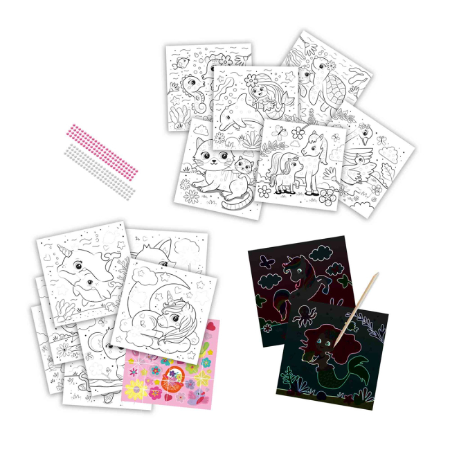 Товары для рисования - Раскраска Ses Creative Волшебный мир 3 в 1 (00117S)#2