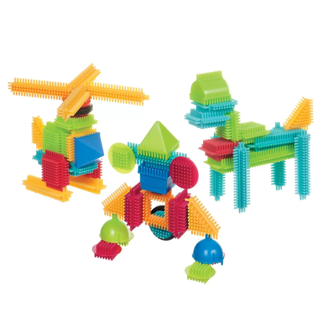 Блочные конструкторы - Конструктор Battat Lite Bristle Blocks Строитель 56 деталей (BT3070Z)#2