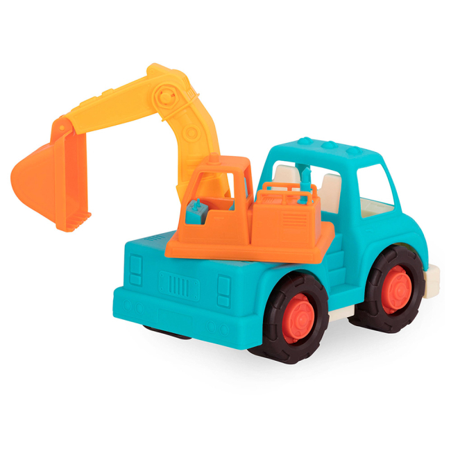 Машинки для малюків - Баттатомобіль Battat Екскаватор море-папайя (BX1725Z)#2