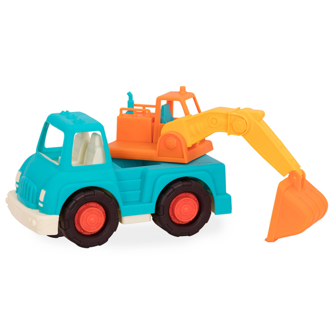 Машинки для малюків - Баттатомобіль Battat Екскаватор море-папайя (BX1725Z)#3