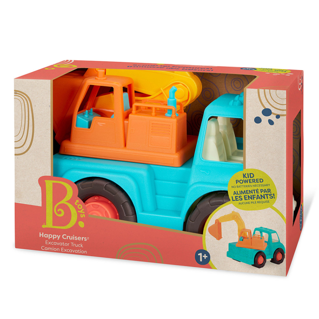 Машинки для малюків - Баттатомобіль Battat Екскаватор море-папайя (BX1725Z)#4