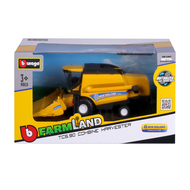 Транспорт и спецтехника - Зерноуборочный комбайн Bburago New Holland TC5 90 (18-31722)#6