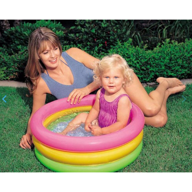 Для пляжа и плавания - Бассейн надувной INTEX Радуга маленький (57107)#3