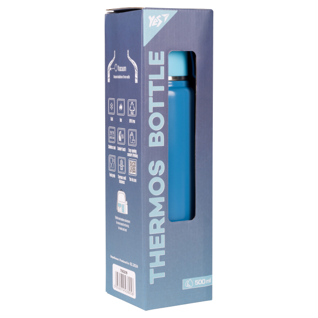 Бутылки для воды - Термоc Yes Fusion синий с чашкой 500 мл (708209)#8