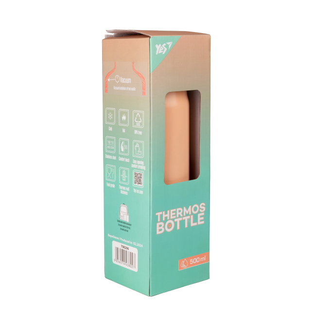 Бутылки для воды - Термоc Yes Fusion розовый 500 мл (708206)#5