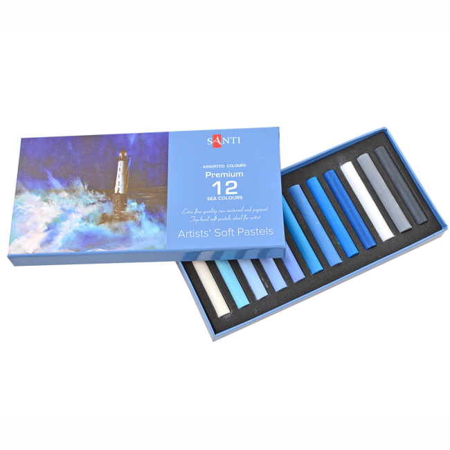 Канцтовары - Пастель сухая Santi Sea colours 12 цветов (353273)#2