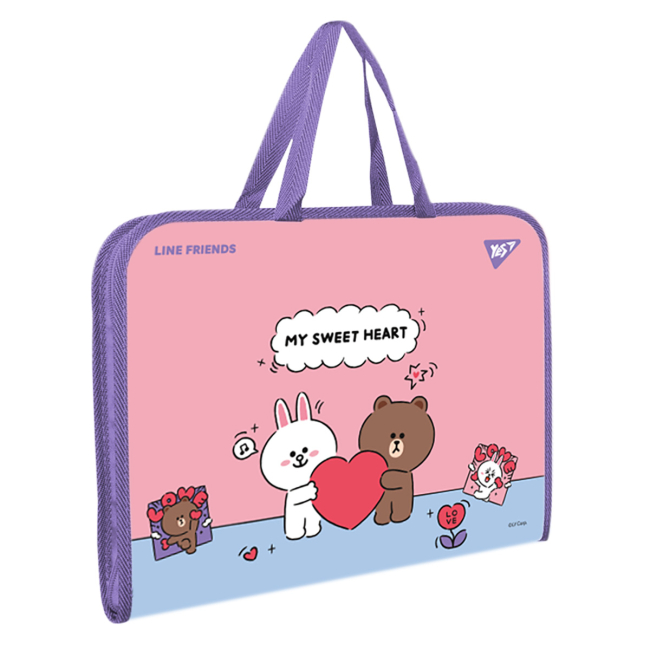 Канцтовары - Папка-портфель Yes FC Line Friends Choco and Cony (492239)#2