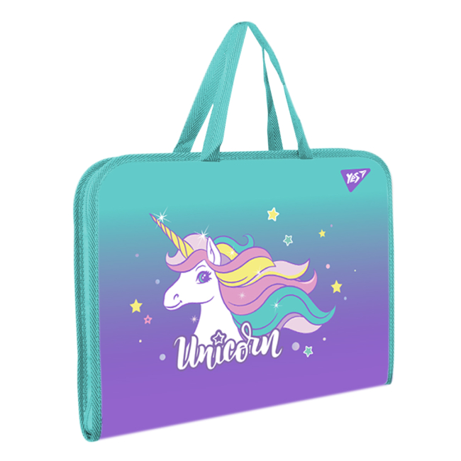 Канцтовары - Папка-портфель Yes FC Glamour бирюзово-фиолетовая (492246)#2