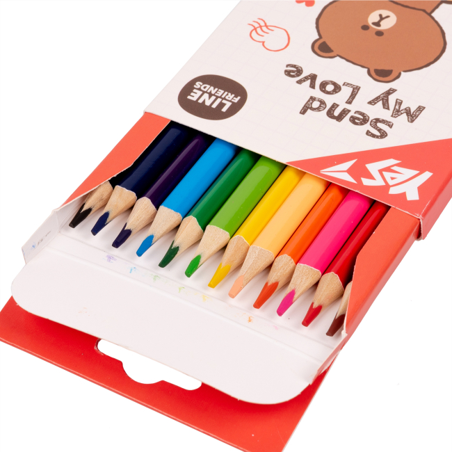 Канцтовары - Карандаши цветные Yes Line friends 12 цветов (290705)#2