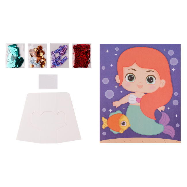 Наборы для творчества - Набор для творчества 1 Вересня Аппликация пайетками Русалочка (954586)#2