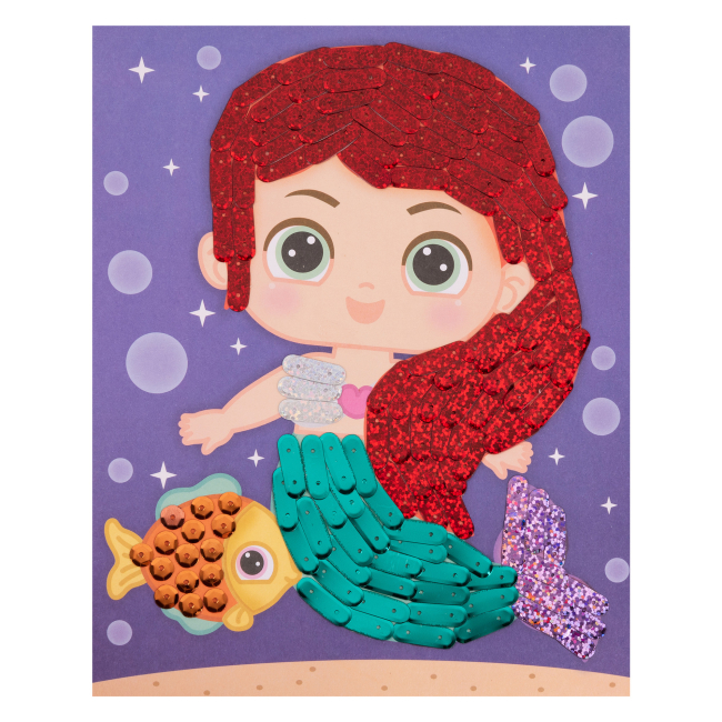 Наборы для творчества - Набор для творчества 1 Вересня Аппликация пайетками Русалочка (954586)#3