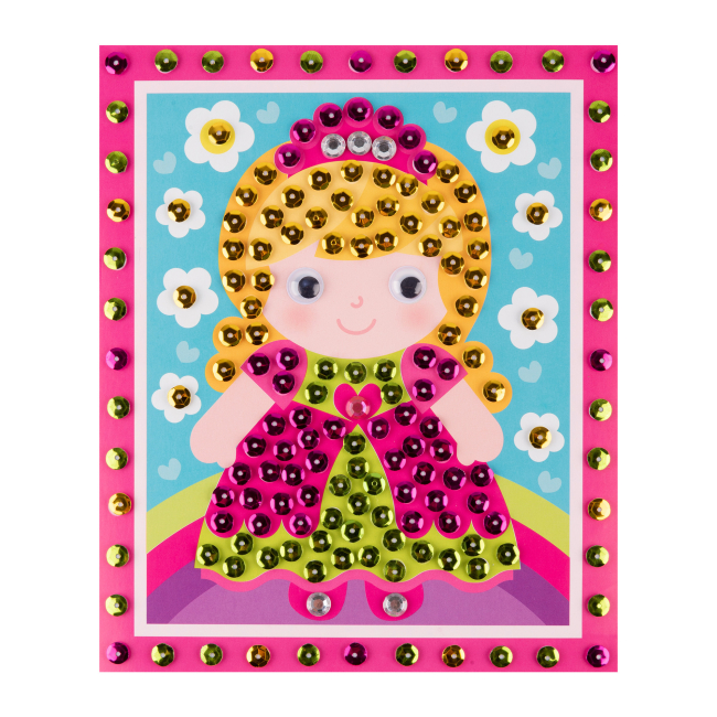 Наборы для творчества - ​Набор для творчества 1 Вересня Аппликация пайетками Принцесса (954588)#2