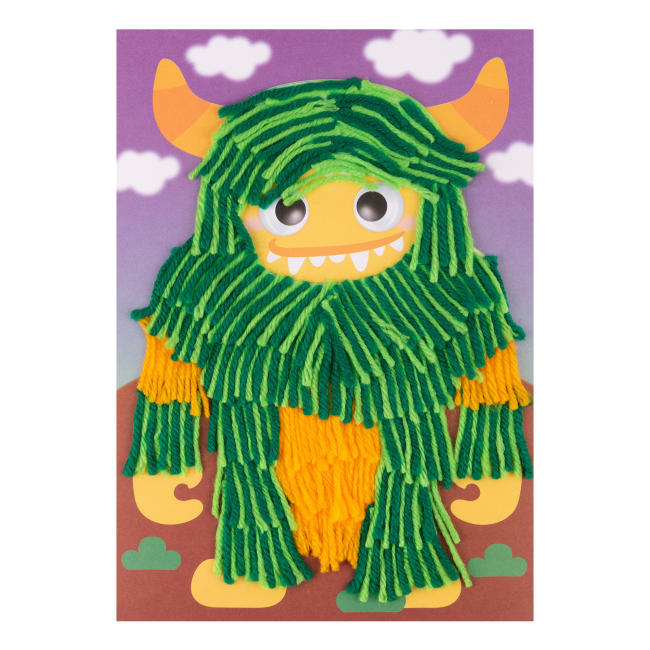 Наборы для творчества - ​Набор для творчества 1 Вересня Аппликация из пряжи Монстрик (954564)#3