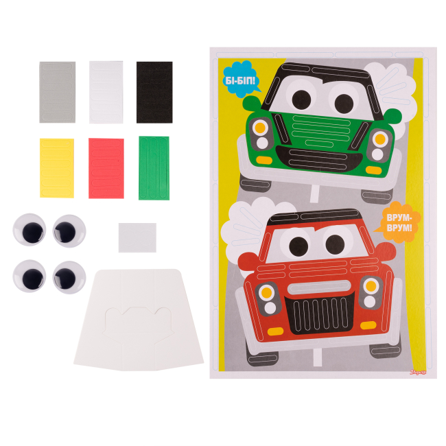 Наборы для творчества - ​Набор для творчества 1 Вересня Аппликация Машинки (954565)#2