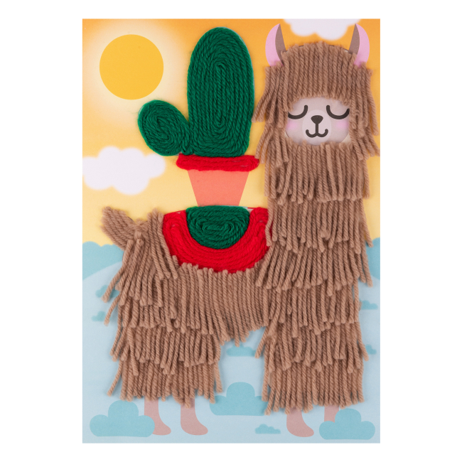 Наборы для творчества - ​Набор для творчества 1 Вересня Аппликация из пряжи Лама (954563)#3
