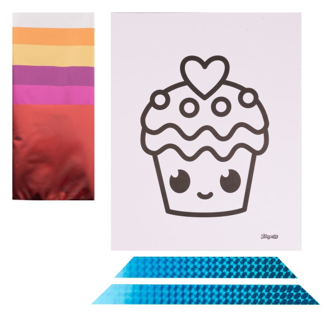 Наборы для творчества - ​Набор для творчества 1 Вересня Аппликация фольгой Капкейк (954560)#2