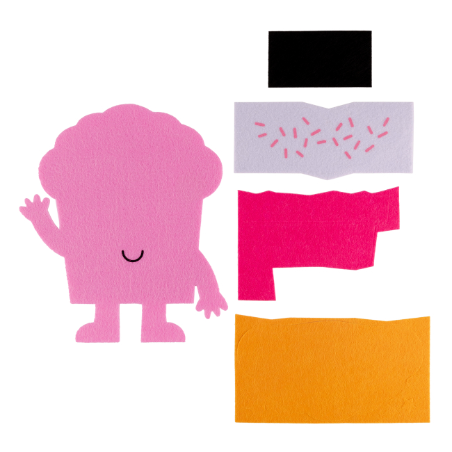 Наборы для творчества - Набор для творчества 1 Вересня​ Аппликация из фетра Капкейк (954576)#2