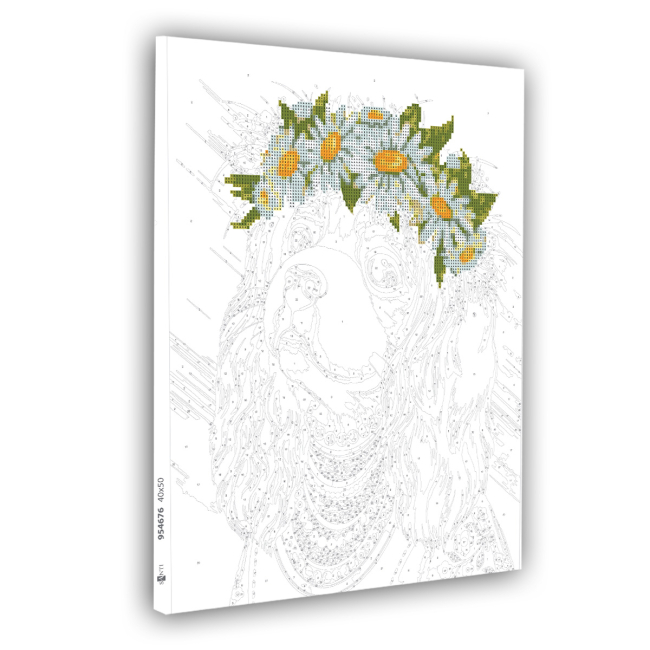 Товары для рисования - Набор для творчества Santi Спаниель в веночке 40 х 50 см (954676)#2