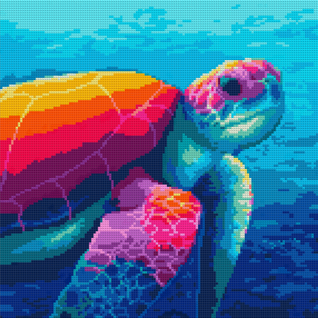 Мозаика - Алмазная мозаика Santi Черепаха 40 х 40 см (954517)#2