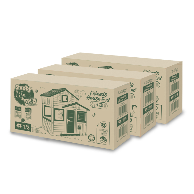 Ігрові комплекси, гойдалки, гірки - Ігровий будинок Smoby Green Друзі Ево (810205)#2