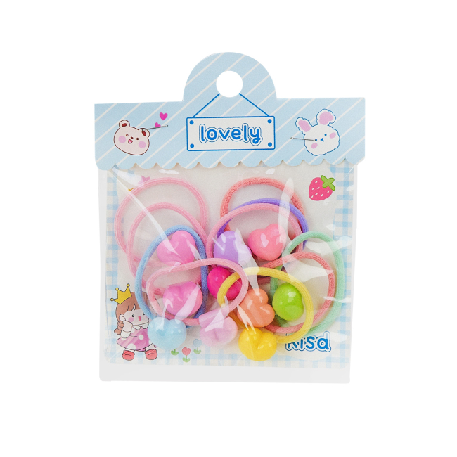 Бижутерия и аксессуары - Набор резинок для волос Shantou Jinxing в ассортименте (CEL-2407)#4