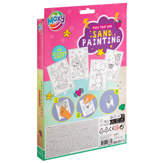 Наборы для творчества - Набор для рисования песком Grafix Фэнтезийная лама (100037_1)#2