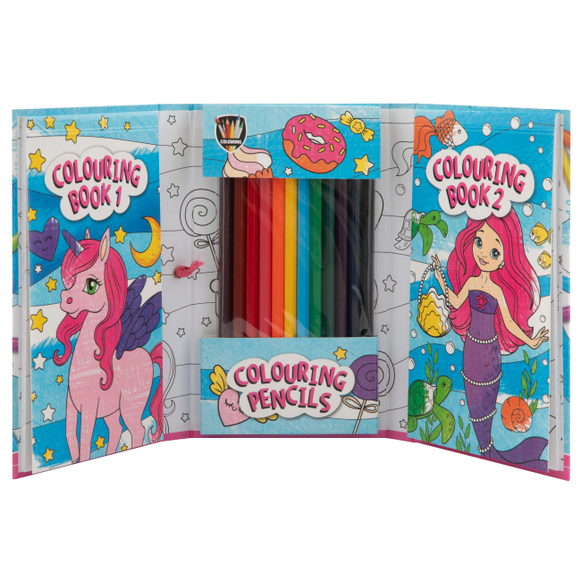 Товари для малювання - Розмальовка Grafix Єдиноріг 12 олівців (150078_2)#2