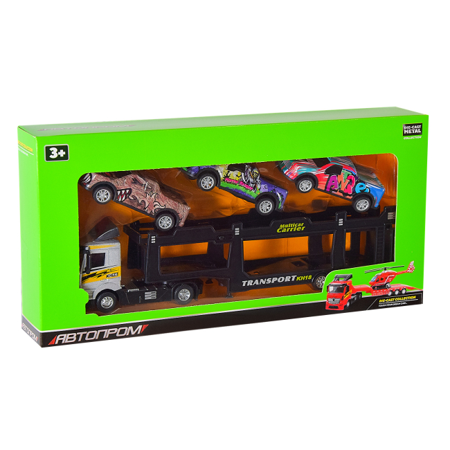 Транспорт і спецтехніка - Ігровий набір Автопром Трейлер сірий (AP7508/1)#2