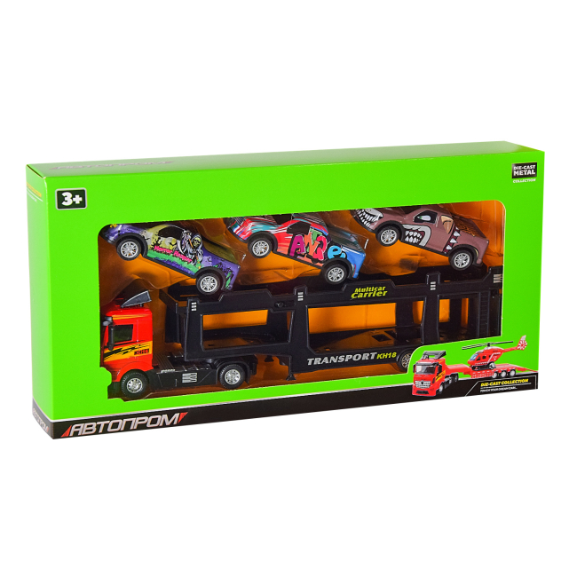 Транспорт и спецтехника - Игровой набор Автопром Трейлер красный (AP7508/4)#2