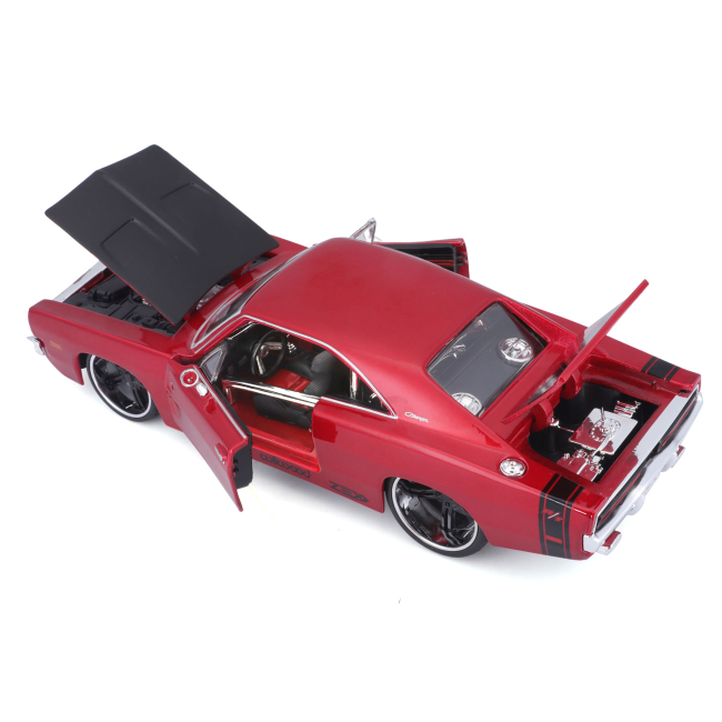 Автомоделі - ​Автомодель Maisto 1969 Dodge Charger R/T (32537 met. red)#3