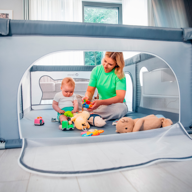 Манежі - Манеж Lionelo Willow Grey concrete (5903771704700)#5