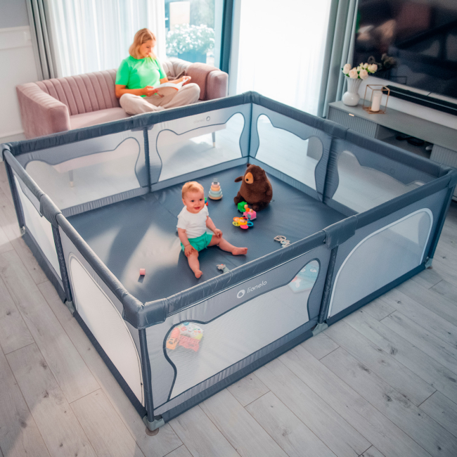 Манежи - Манеж Lionelo Willow XL Grey concrete (5903771705509)#8