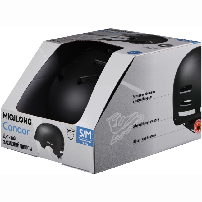 Захисне спорядження - Захисний шолом Miqilong Condor чорний 45-54 см (CONDOR-M-BLACK)#9