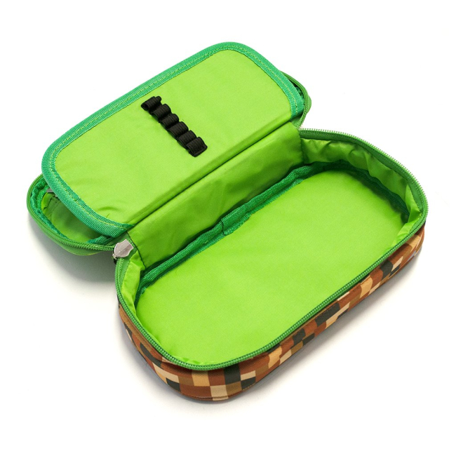 Пеналы и кошельки - Пенал Pixie Crew Minecraft с пикселями зелено-коричневый (PXA-14-83)#2