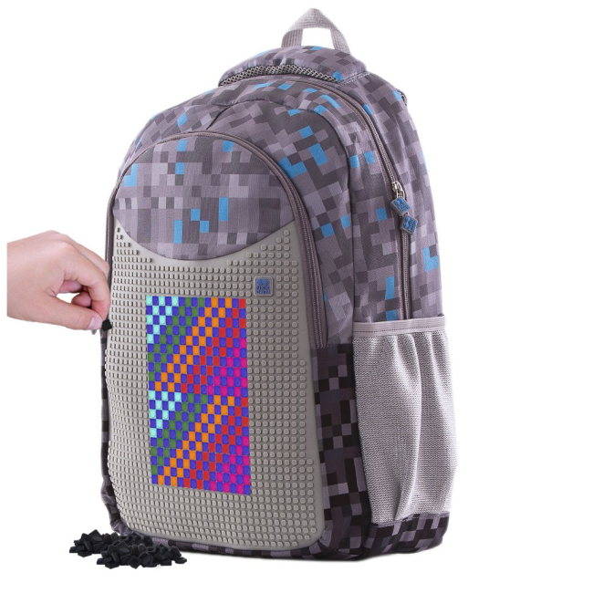 Рюкзаки та сумки - Рюкзак Pixie Crew Minecraft з пікселями сірий (PXB-16-68)#6