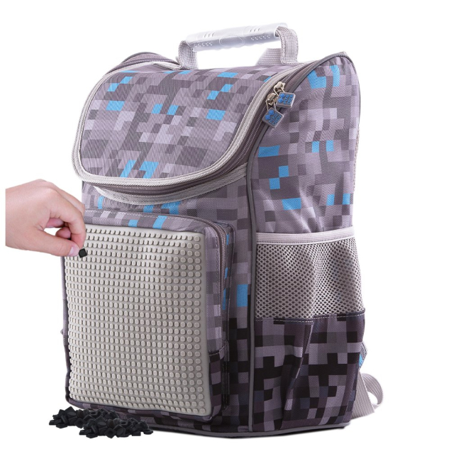 Рюкзаки и сумки - Рюкзак Pixie Crew Minecraft с пикселями серый (PXB-22-68)#3