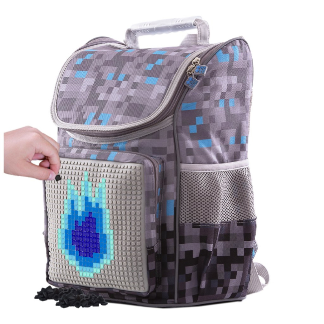 Рюкзаки и сумки - Рюкзак Pixie Crew Minecraft с пикселями серый (PXB-22-68)#4