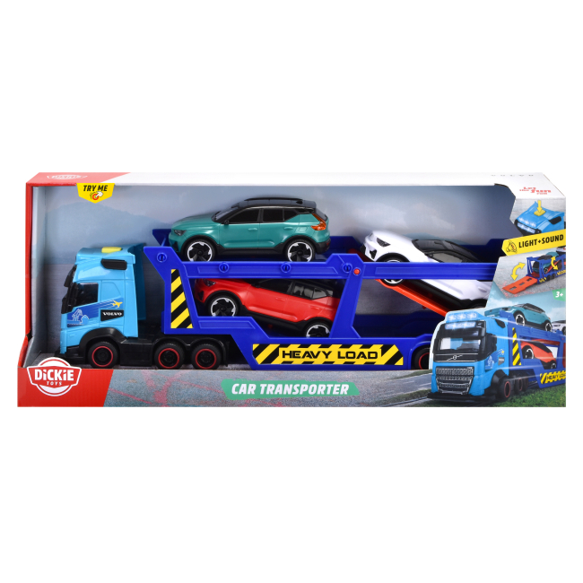 Транспорт и спецтехника - Автотранспортер Dickie Toys 3 машинки (3747017)#4