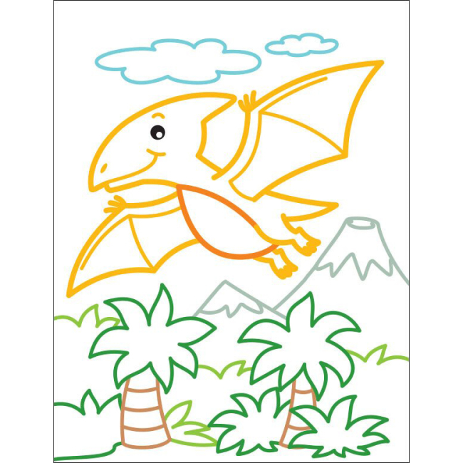 Товари для малювання - Кольорові зафарбовки Ranok Динозаврик (АРТ18705У)#2