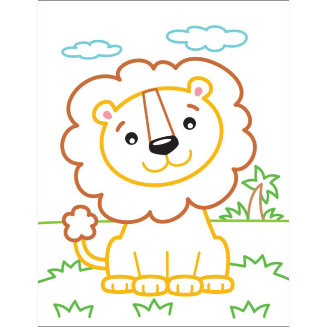 Товари для малювання - Кольорові зафарбовки Ranok Левеня (АРТ18703У)#4