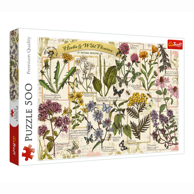 Пазли - Пазл Trefl Гербарій: Лікарські трави 500 елементів (37478)#2