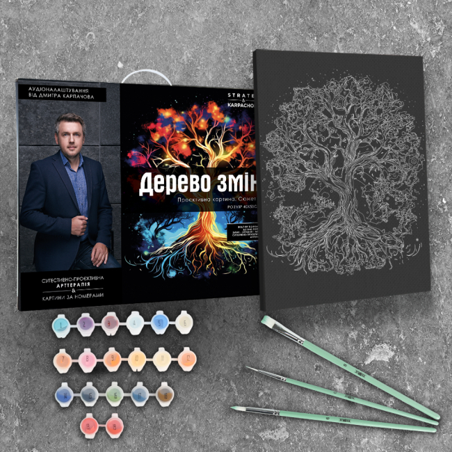 Товары для рисования - Картина по номерам Strateg Дерево изменений Сюжет № 1 (AH1085)#2